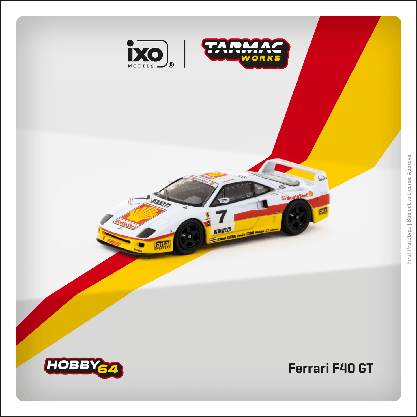 Tarmac Works 1:64 Ferrari F40 GT Italian GT Championship 1993 Marco Brand #7