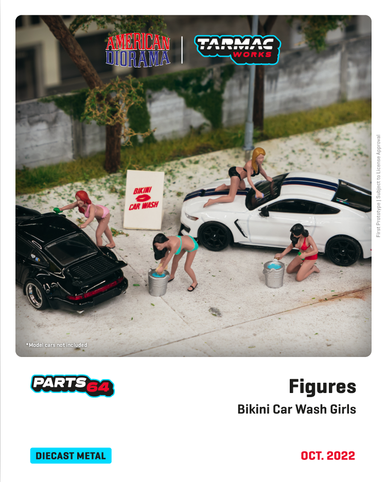 American Diorama 1:64 Figure Set - Bikini Car Wash Girls American Diorama