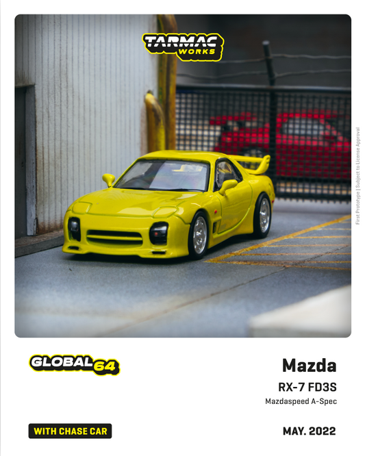 Tarmac Works Mazda RX-7 (FD3S) Mazdaspeed A-Spec
Competition Yellow Mica Tarmacworks