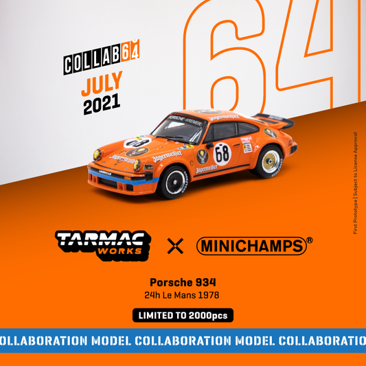 Tarmac Works x Minichamps Porsche 934 
24h Le Mans 1978 #68