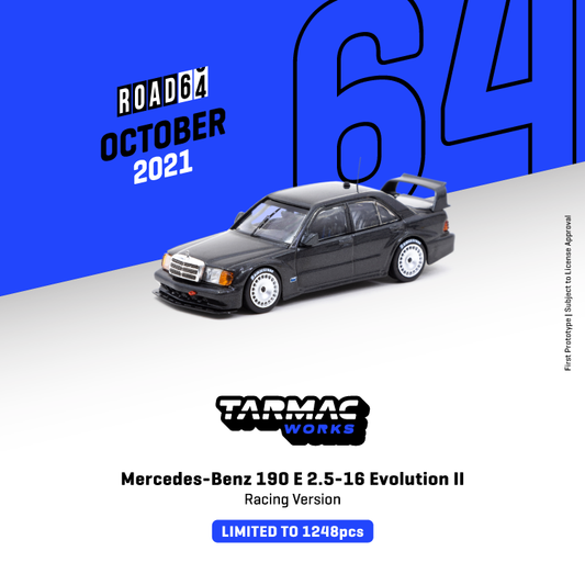Tarmac Works Mercedes-Benz 190E 2.5-16 Evolution II 1990 Racing Ver.Black Metallic