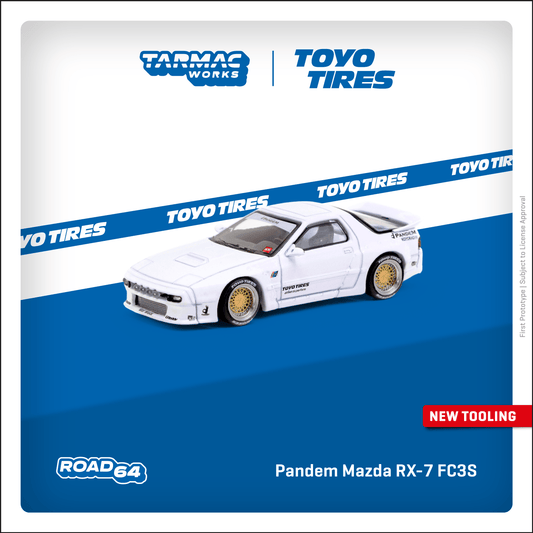 Tarmac Works 1:64 Scale Mazda Pandem Mazda RX-7 FC3S White