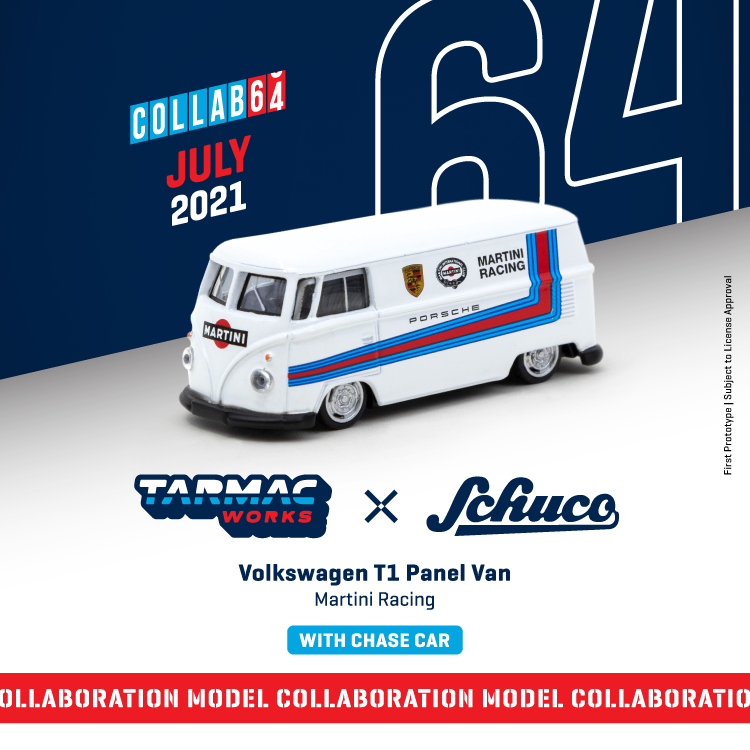 Tarmac Works x Schuco Volkswagen T1 Panel Van 
Martini Racing