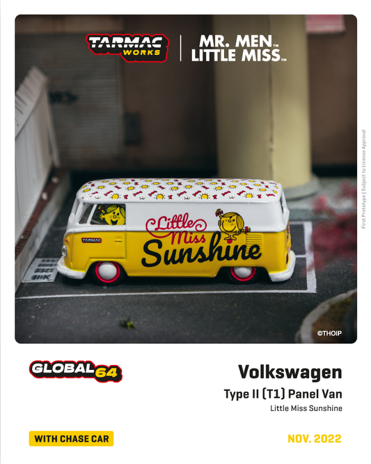 Tarmac Works VW Type II (T1) Panel Van, Mr. Men Little Miss, Little Miss Sunshine Tarmacworks