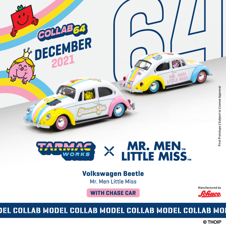 Tarmacworks x Schuco 1:64 Volkswagen Beetle
Mr. Men & Little Miss