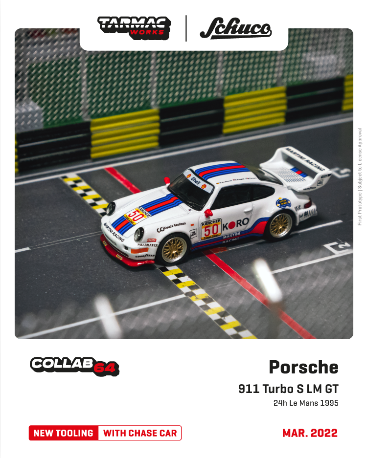 Tarmac Works X Schuco Porsche 911 Turbo S LM GT
24H Le Mans 1995 #50
