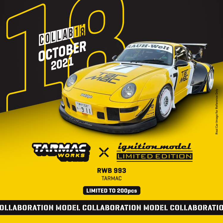 Tarmacworks x Ignition Model 1:18 Scale
Porsche 993 RWB Tamac limited in 200pc