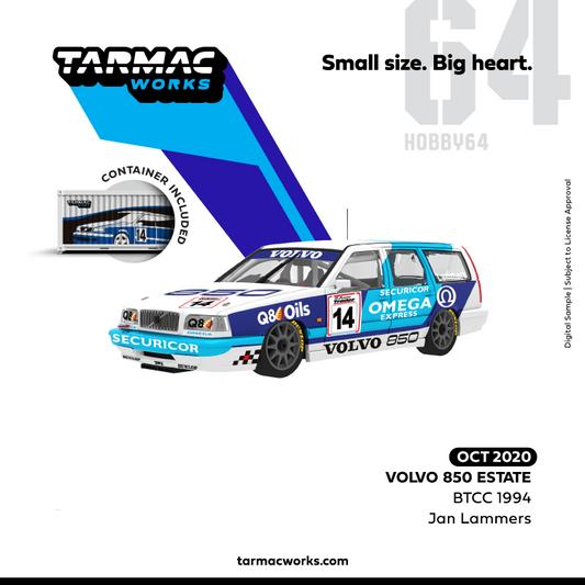 Tarmac Works Scale 1:64 Volvo 850 estate BTCC 1994
