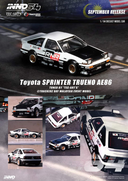 Inno64 Toyota Sprinter Trueno Corolla AE86 Tuned By Tec Art's Malaysia Trackerz Day Event Exclusive