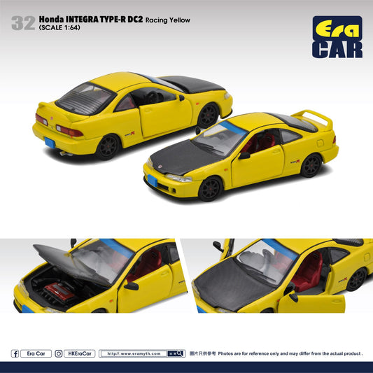 ERA Car #32 Honda Integra Type-R DC2 (Racing Yellow) Scale 1:64