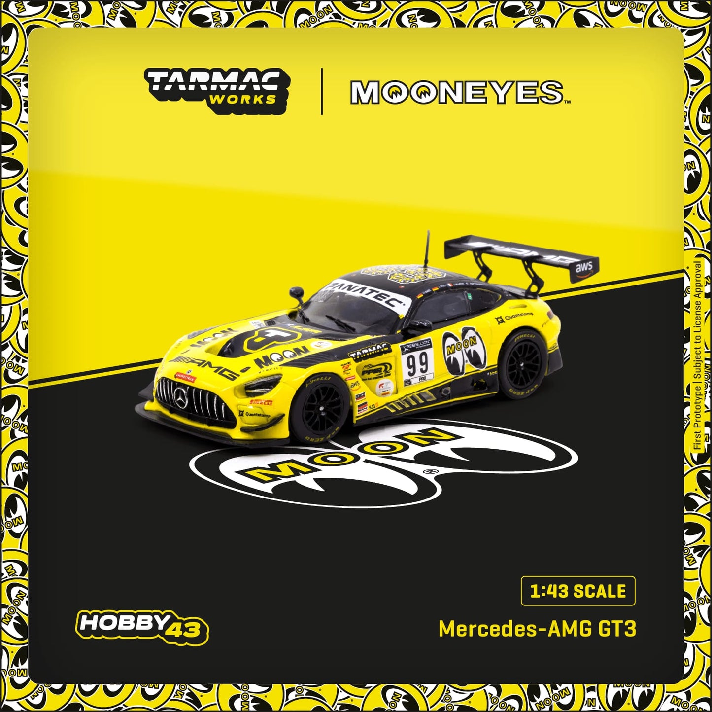 Tarmac Works 1/43 Scale Mercedes-AMG GT3 Indianapolis 8 Hour 2021 Craft-Bamboo Racing M. Engel / L. Stolz / J. Gounon
