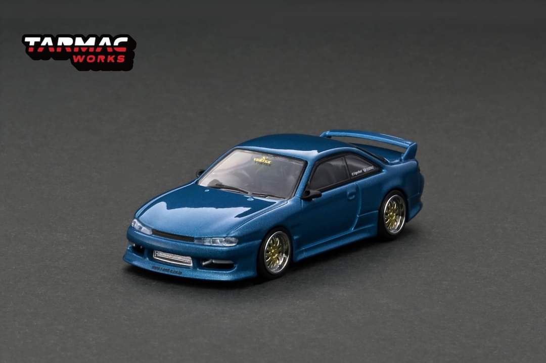 Tarmac Works x VERTEX 2022 Japan Nismo Festival exclusive Nissan Silvia S14 Blue Green Metallic