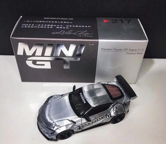 Mini GT Exclusive 1:64 Scale Pandem GR Supra (A90) Polished Silver