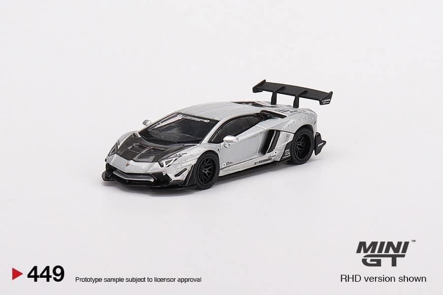 MINI GT #449 LB★WORKS Lamborghini Aventador Limited Edition Matt Silver