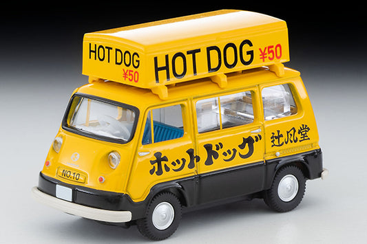 Tomica Limited Vintage LV-201a Subaru Sambar Light Van Hot Dog Shop (Yellow / Black) with Figure Takara Tomy