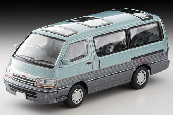 Tomica Limited Vintage Neo LV-N208c Toyota Hiace Wagon Super Custom (light blue / navy blue) Takara Tomy