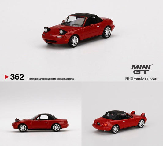 Mini GT #362 Mazda Miata MX-5 NA Pop Up Eyes (Red)