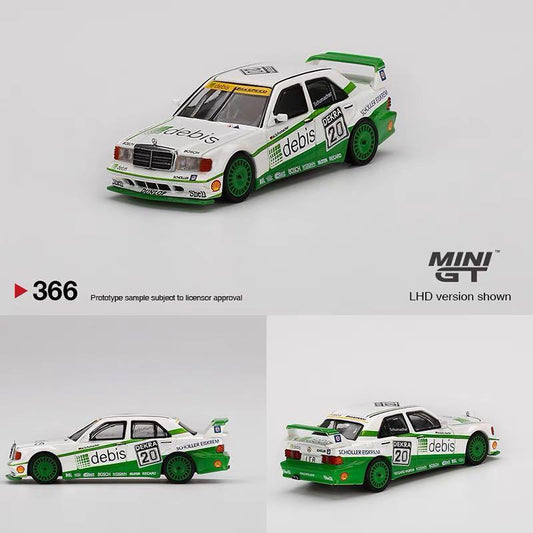 MINI GT 1:64 #366 Mercedes-Benz 190E 2.5 16 Evolution II 1991 DTM Zakspeed #20 Michael Schumacher