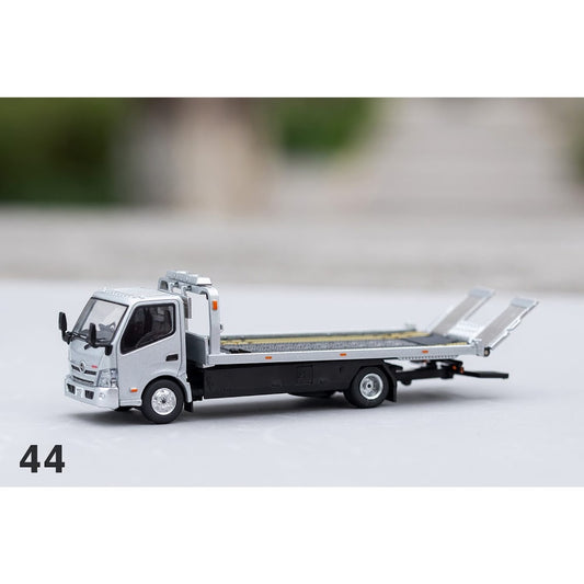 GCD #46 Hino 300 Flatbed Tow Truck 1:64 Scale  (White)